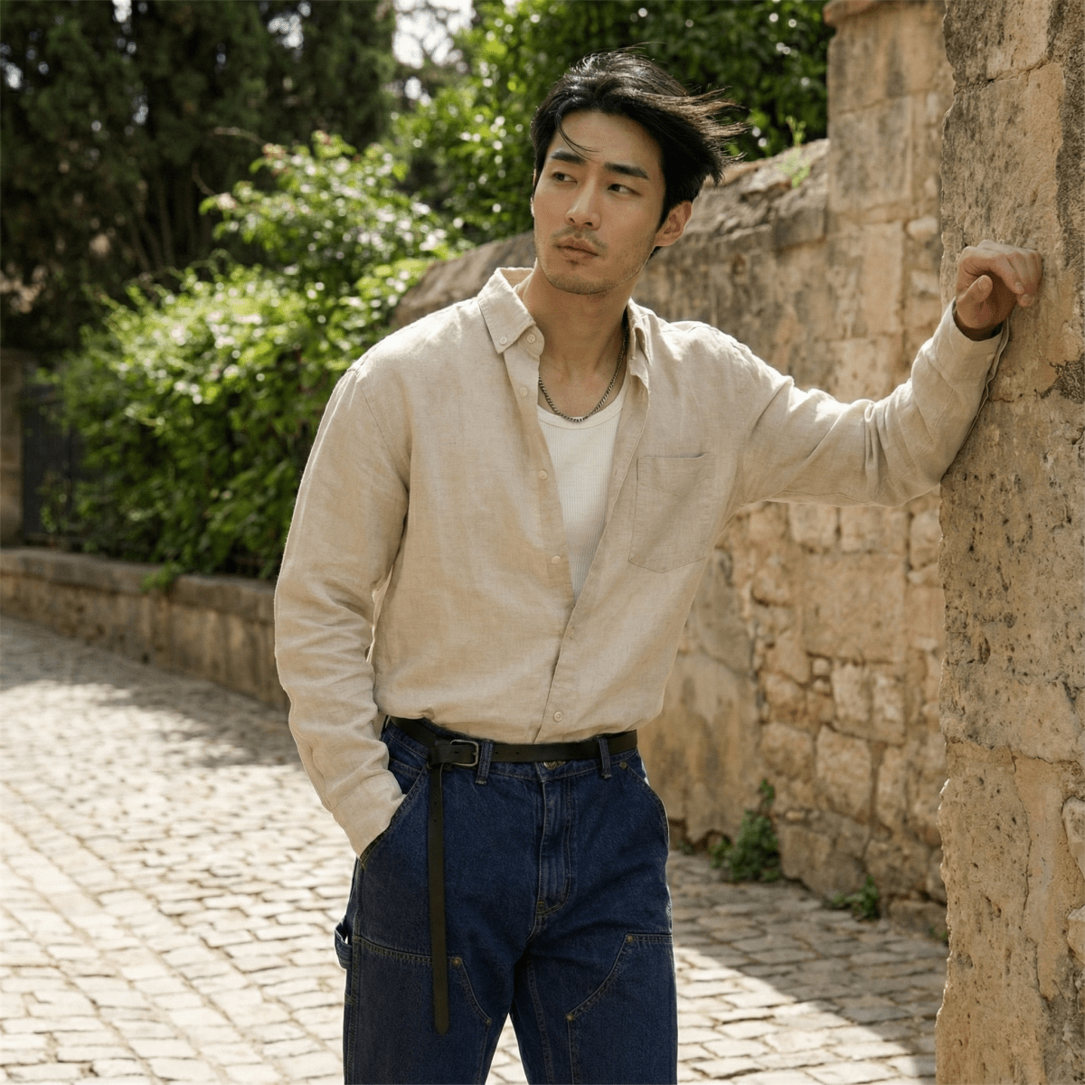 GS No. 173 Premium Old Money Shirt, Beige / XL GS No. 173 Premium Old Money Shirt, Beige / XL
