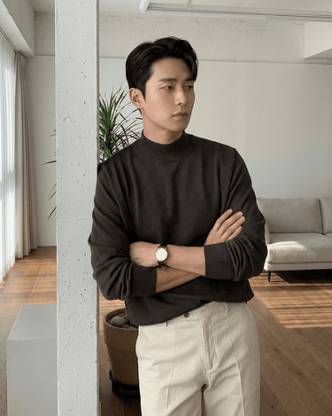 GS No. 1 Plush Turtleneck Sweater – Gentleman's Seoul