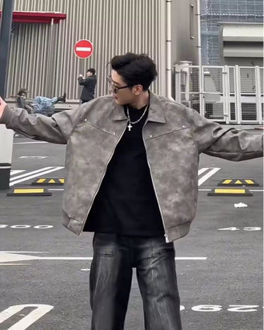 GS No. 111 Suede Bomber Jacket - Gentleman's Seoul - 