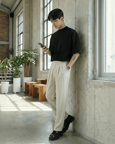 GS No. 127 Casual Loose Pants - Gentleman's Seoul - 