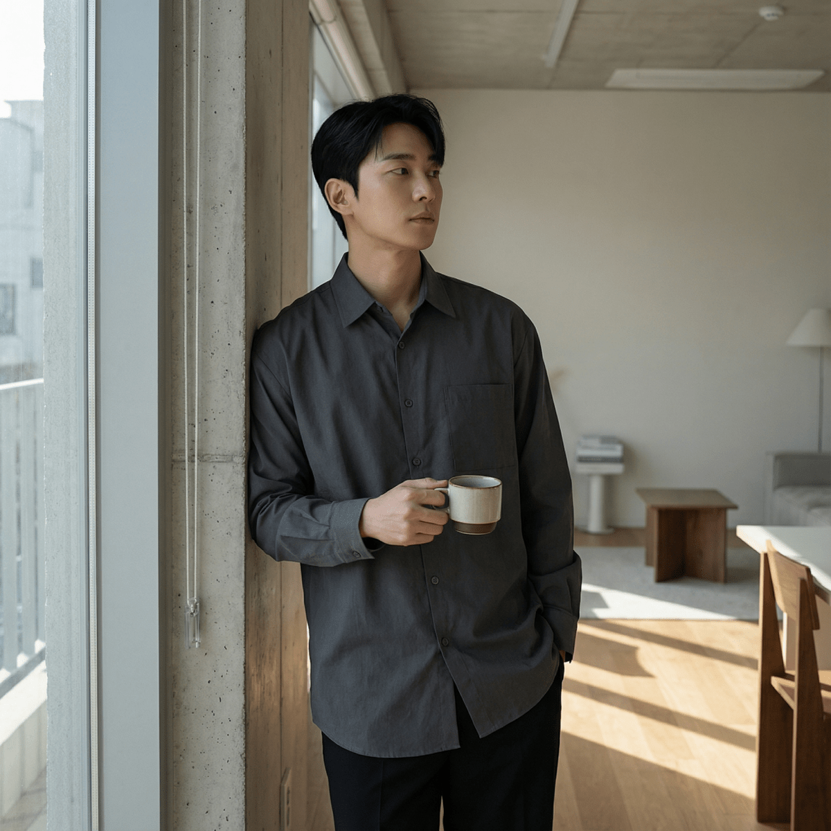 GS No. 142 Korean Loose Shirt Gentleman's Seoul GS No. 142 Korean Loose Shirt Gentleman's Seoul