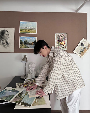 GS No. 211 Vertical Striped Shirt - Gentleman's Seoul -