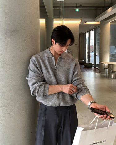 GS No. 224 Collared Sweater - Gentleman's Seoul -