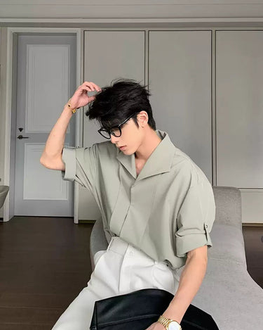 GS No. 300 Korean Short - sleeves Shirt - Gentleman's Seoul - 