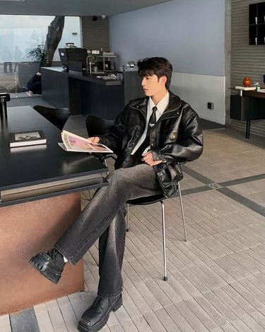 GS No. 302 Street Leather Jacket - Gentleman's Seoul - 