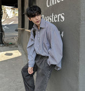 GS No. 337 Korean Striped Shirt - Gentleman's Seoul - 