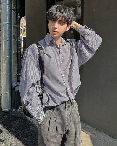 GS No. 337 Korean Striped Shirt - Gentleman's Seoul - 