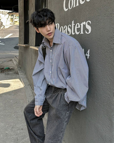 GS No. 337 Korean Striped Shirt - Gentleman's Seoul - 