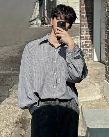 GS No. 337 Korean Striped Shirt - Gentleman's Seoul - 