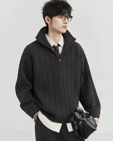 GS No. 346 Half - zipper Sweater - Gentleman's Seoul - 