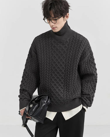 GS No. 348 Thick Turtleneck Sweater - Gentleman's Seoul - 