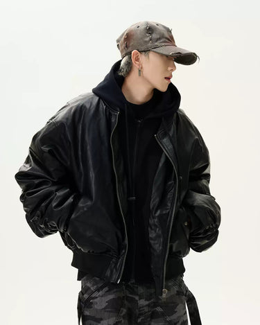 GS No. 364 Leather Bomber Jacket - Gentleman's Seoul - 