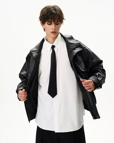 GS No. 365 Biker Leather Jacket - Gentleman's Seoul - 