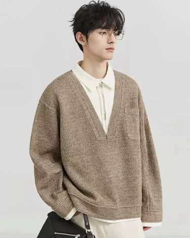 GS No. 371 V - neck Sweater - Gentleman's Seoul - 