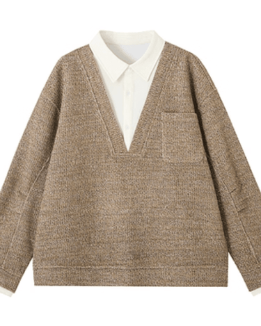 GS No. 371 V - neck Sweater - Gentleman's Seoul - 