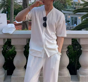 GS No. 390 Lazy Pleated T-shirts/Pants - Gentleman's Seoul - 