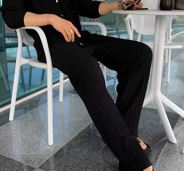 GS No. 390 Lazy Pleated T-shirts/Pants - Gentleman's Seoul - 