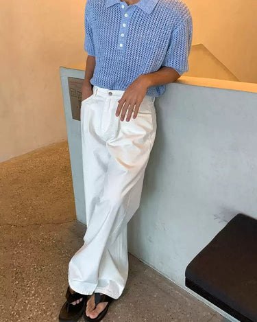 GS No. 392 Hollow Knitted T-shirt - Gentleman's Seoul - 