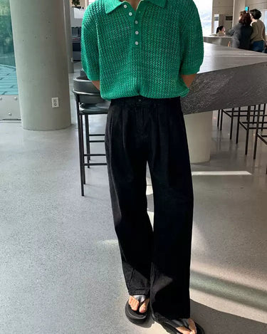 GS No. 392 Hollow Knitted T-shirt - Gentleman's Seoul - 