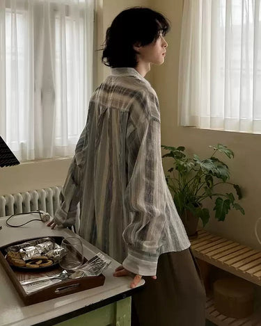 GS No. 395 Lazy Striped Shirt - Gentleman's Seoul - 