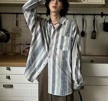 GS No. 395 Lazy Striped Shirt - Gentleman's Seoul - 