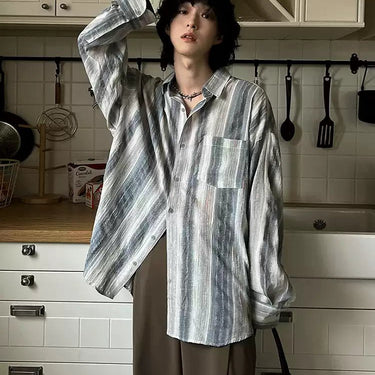 GS No. 395 Lazy Striped Shirt - Gentleman's Seoul - 
