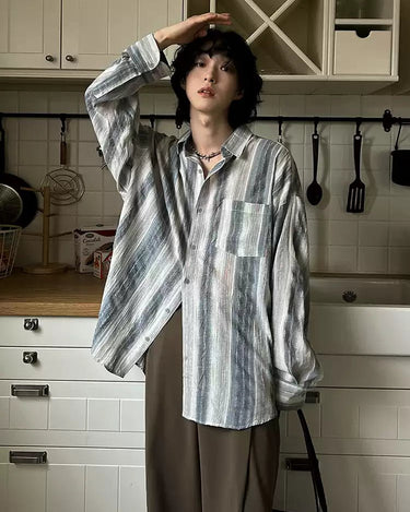 GS No. 395 Lazy Striped Shirt - Gentleman's Seoul - 