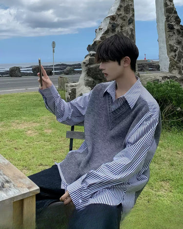 GS No. 402 Shirt - style Sweater - Gentleman's Seoul - 