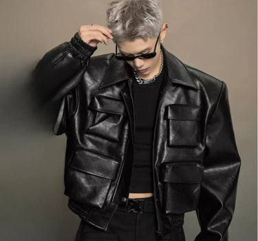 GS No. 404 Designer Leather Jacket - Gentleman's Seoul - 