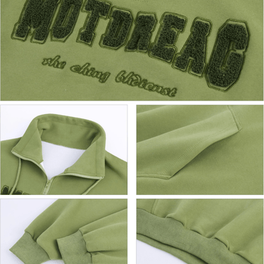 GS No. 407 Motoreag Quarter - zip Sweater - Gentleman's Seoul - 