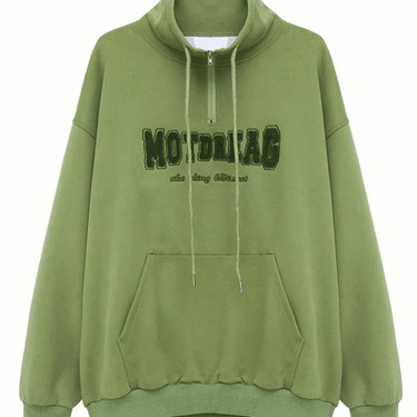GS No. 407 Motoreag Quarter - zip Sweater - Gentleman's Seoul - 