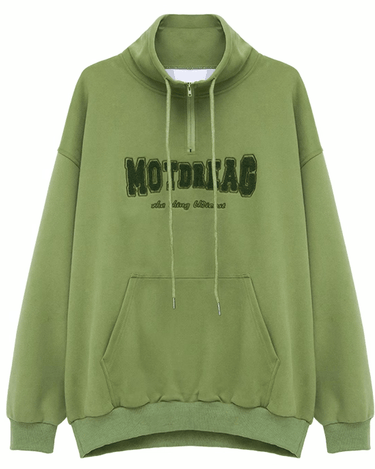 GS No. 407 Motoreag Quarter - zip Sweater - Gentleman's Seoul - 