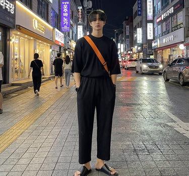 GS No. 46 Pleated Oversized T-Shirt/Pants - Gentleman's Seoul - 