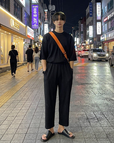 GS No. 46 Pleated Oversized T-Shirt/Pants - Gentleman's Seoul - 