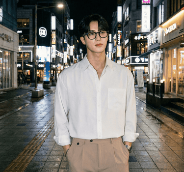 GS No. 51 Collar Loose Shirt - Gentleman's Seoul - 