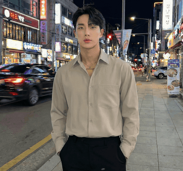 GS No. 51 Collar Loose Shirt - Gentleman's Seoul - 