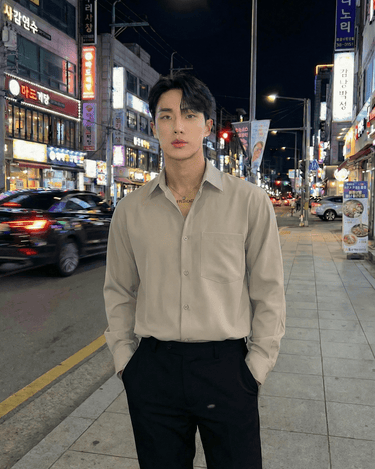 GS No. 51 Collar Loose Shirt - Gentleman's Seoul - 