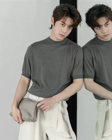 GS No. 59 High - neck Knitted T-shirt - Gentleman's Seoul - 