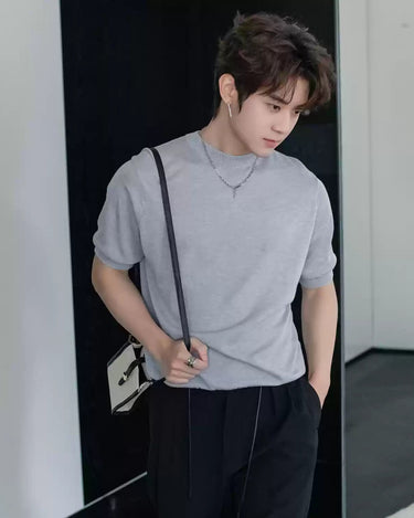 GS No. 59 High - neck Knitted T-shirt - Gentleman's Seoul - 