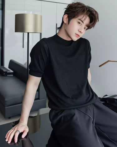 GS No. 59 High - neck Knitted T-shirt - Gentleman's Seoul - 