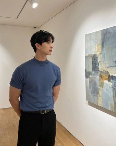 GS No. 59 High - neck Knitted T-shirt - Gentleman's Seoul - 