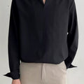 GS No. 72 V - neck Collared Shirt - Gentleman's Seoul - 