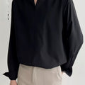 GS No. 72 V - neck Collared Shirt - Gentleman's Seoul - 