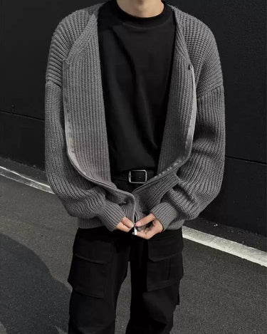 GS No. 84 Knitted Zip - up Cardigan - Gentleman's Seoul - 