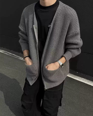 GS No. 84 Knitted Zip - up Cardigan - Gentleman's Seoul - 