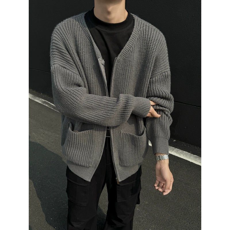 GS No. 84 Knitted Zip - up Cardigan - Gentleman's Seoul - 