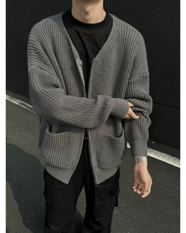 GS No. 84 Knitted Zip - up Cardigan - Gentleman's Seoul - 