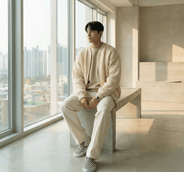 GS No. 84 Knitted Zip - up Cardigan - Gentleman's Seoul - 