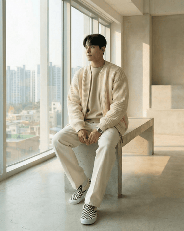 GS No. 84 Knitted Zip - up Cardigan - Gentleman's Seoul - 