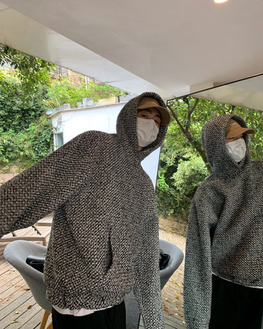 GS No. 85 Tweed Loose Hoodie - Gentleman's Seoul - 